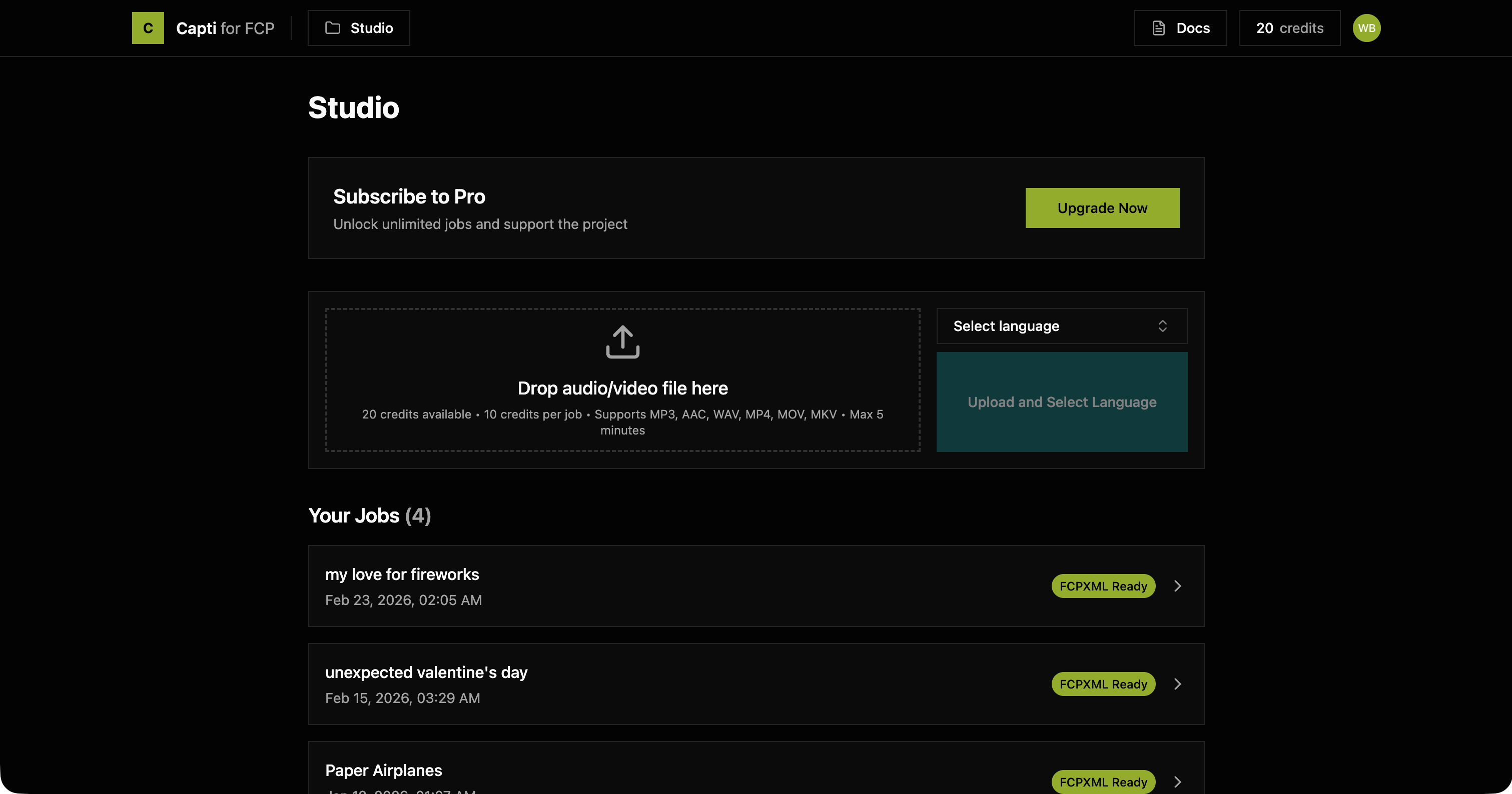 Capti: Final Cut Pro Captioning Tool — 2